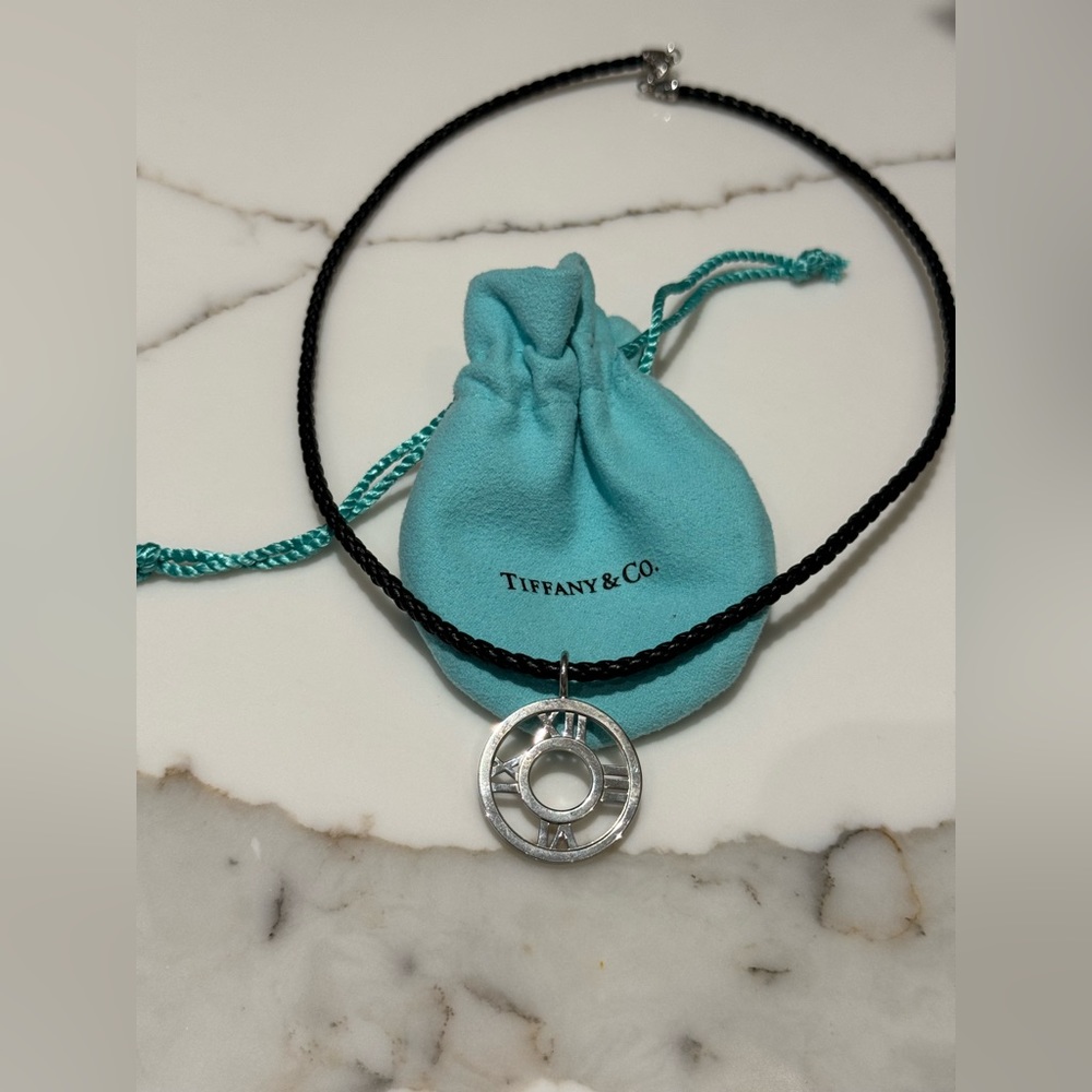 Tiffany & Co. Atlas Necklace - Silver & Leather